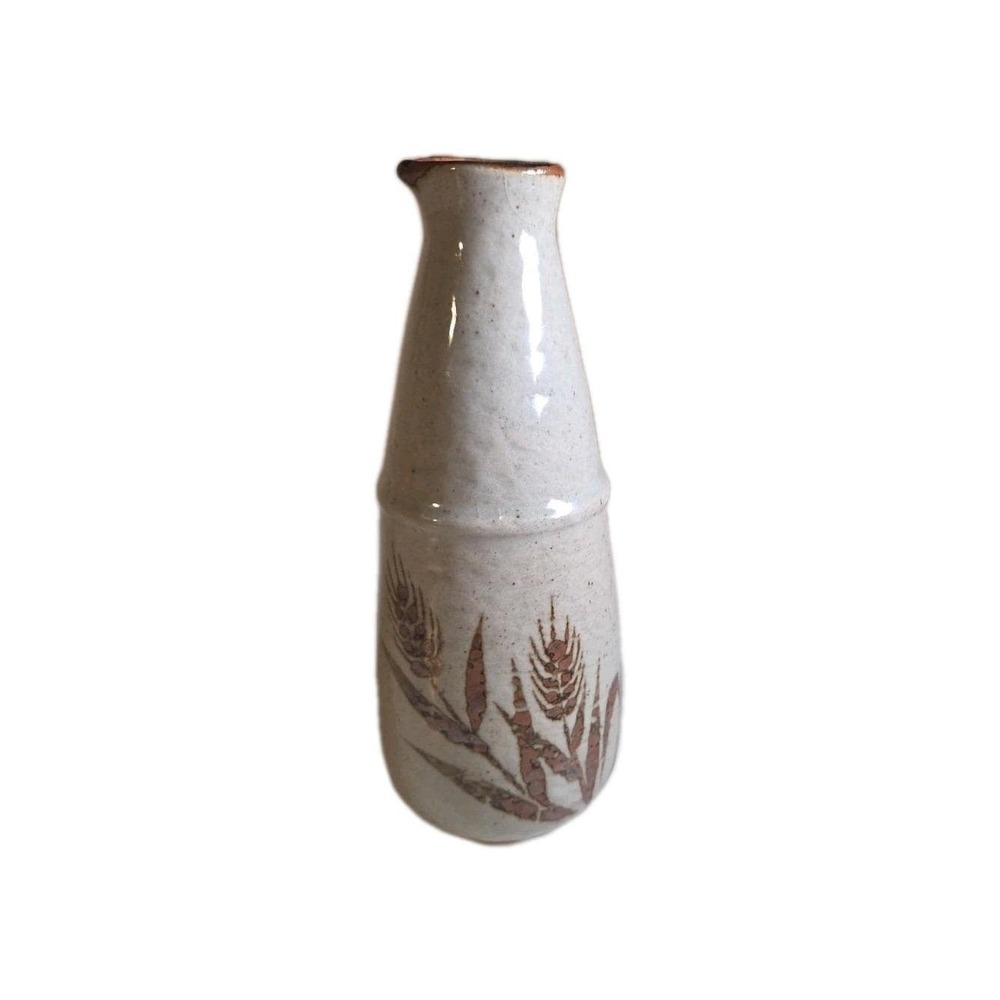 Otagiri Vintage stoneware‎ oil or vinegar cruet with a hand-painted wheat Design